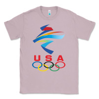 Lilac USA OLYMPIC RINGS Classic Tee - linhVisuals