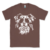Chestnut border collie dog t  shirt border collie with sunglasses cool dog t  s Classic Tee - linhVisuals