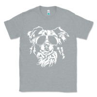Heather Grey border collie dog t  shirt border collie with sunglasses cool dog t  s Classic Tee - linhVisuals