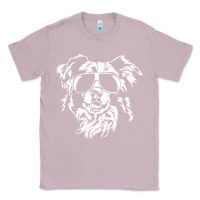 Lilac border collie dog t  shirt border collie with sunglasses cool dog t  s Classic Tee - linhVisuals