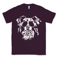 Plum border collie dog t  shirt border collie with sunglasses cool dog t  s Classic Tee - linhVisuals
