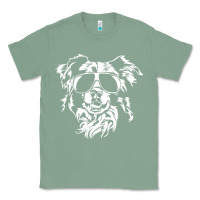 Sage border collie dog t  shirt border collie with sunglasses cool dog t  s Classic Tee - linhVisuals