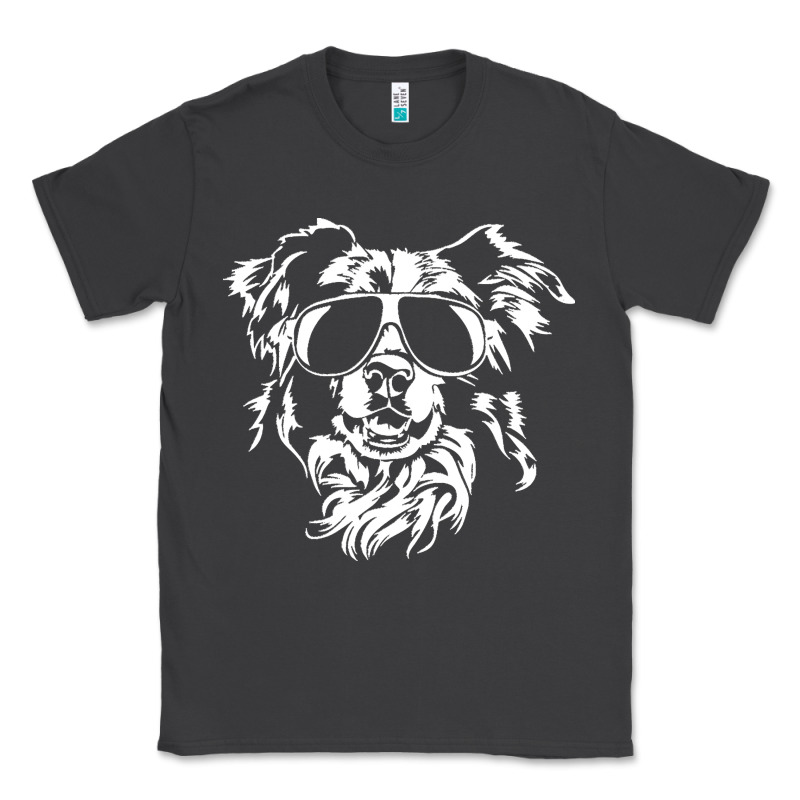 Border Collie Dog T  Shirt Border Collie With Sunglasses Cool Dog T  S Classic Tee by linhVisuals | Teevron