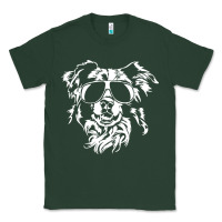 Sports Green border collie dog t  shirt border collie with sunglasses cool dog t  s Classic Tee - linhVisuals