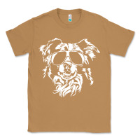 Toasted Coconut border collie dog t  shirt border collie with sunglasses cool dog t  s Classic Tee - linhVisuals