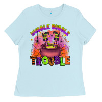 Baby Blue hubble bubble trouble Ladies Tee - Artiststas