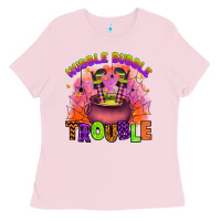 Bubblegum Pink hubble bubble trouble Ladies Tee - Artiststas