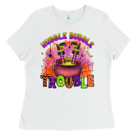 White hubble bubble trouble Ladies Tee - Artiststas