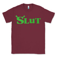 Burgundy SHREK SLUT GREEN SHIRT Classic Tee - linhVisuals