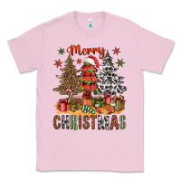 Bubblegum Pink merry christmas with western trees bbs Classic Tee - BundleAndBundleShop
