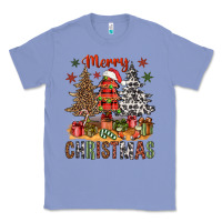 Colony Blue merry christmas with western trees bbs Classic Tee - BundleAndBundleShop