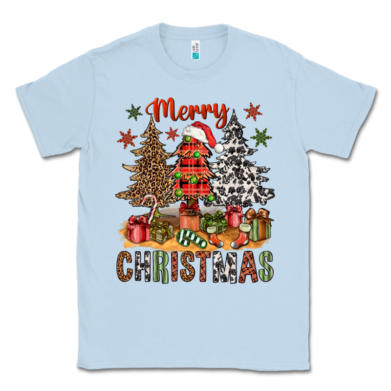 Merry Christmas With Western Trees Bbs Classic Tee by BundleAndBundleShop | Teevron