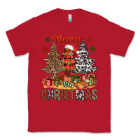 Red merry christmas with western trees bbs Classic Tee - BundleAndBundleShop