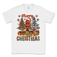 White merry christmas with western trees bbs Classic Tee - BundleAndBundleShop
