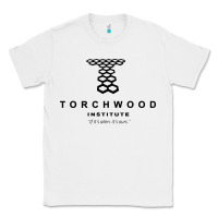 White torchwood institute Classic Tee - linhVisuals