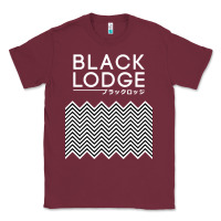 Burgundy twin peaks inspired japanese black lodge Classic Tee - linhVisuals