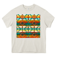 Cream native american aztec seamless pattern 1 Heavy Core Tee - BundleAndBundleShop