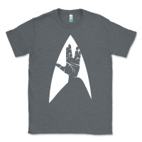 Charcoal Heather live long and prosper Classic Tee - linhVisuals