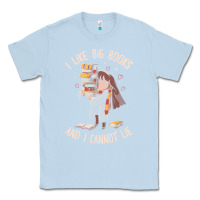 Dusty Blue i like big books Classic Tee - linhVisuals