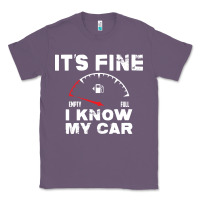 Lavender Empty gas gauge it’s fine i know my car low fuel joke Classic Tee - linhVisuals