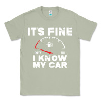 Matcha Empty gas gauge it’s fine i know my car low fuel joke Classic Tee - linhVisuals