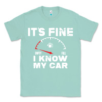 Seafoam Empty gas gauge it’s fine i know my car low fuel joke Classic Tee - linhVisuals