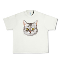 Pistachio American Shorthair Cat Face Urban Heavy Tee - LillyAllenDesigns