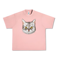 Salmon American Shorthair Cat Face Urban Heavy Tee - LillyAllenDesigns