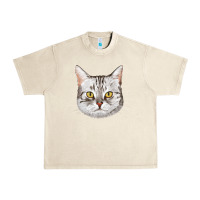 Sandshell American Shorthair Cat Face Urban Heavy Tee - LillyAllenDesigns