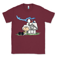 Burgundy back to the peanuts Classic Tee - linhVisuals