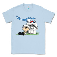 Dusty Blue back to the peanuts Classic Tee - linhVisuals