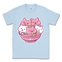 Dusty Blue kawaii cat ramen   cute gift Classic Tee - linhVisuals