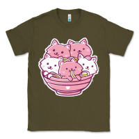 Army Green kawaii cat ramen   cute gift Classic Tee - linhVisuals