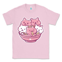 Bubblegum Pink kawaii cat ramen   cute gift Classic Tee - linhVisuals
