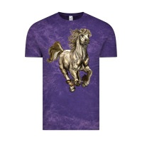 Cloud Purple percheron horse Vintage Tee - LillyAllenDesigns
