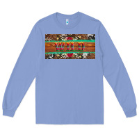 Western Wild And Floral Leopard  Cowhide Licanse Plate Long Sleeve Tee | Teevron