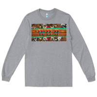 Heather Grey western wild and floral leopard  cowhide licanse plate Long Sleeve Tee - Artiststas