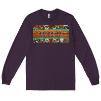 Plum western wild and floral leopard  cowhide licanse plate Long Sleeve Tee - Artiststas