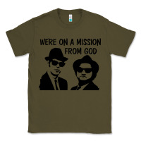 Army Green Elwood & Jake Classic Tee - linhVisuals