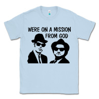Dusty Blue Elwood & Jake Classic Tee - linhVisuals