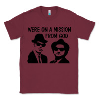 Burgundy Elwood & Jake Classic Tee - linhVisuals