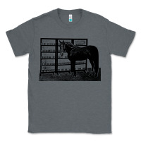Charcoal Heather beautiful jim key  performing horse Classic Tee - linhVisuals