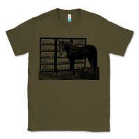 Army Green beautiful jim key  performing horse Classic Tee - linhVisuals