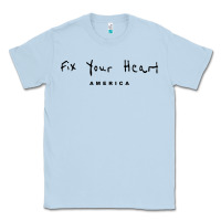 Dusty Blue Fix your heart america Classic Tee - linhVisuals