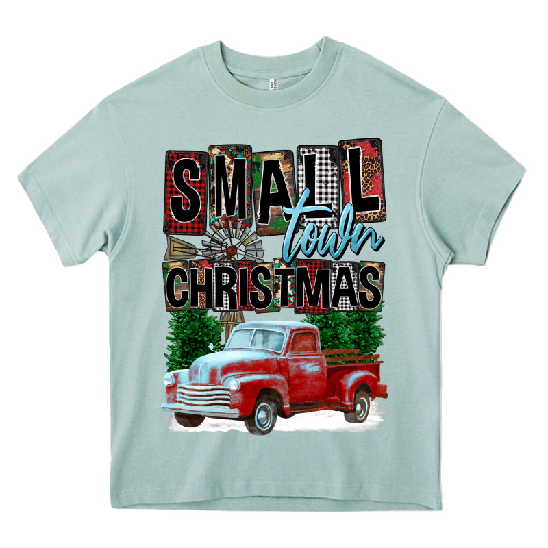 Small Town Christmas Heavy Core Tee by FaDigitalArtStudio | Teevron