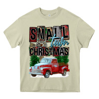 Mossy Small Town Christmas Heavy Core Tee - FaDigitalArtStudio