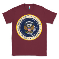 Burgundy fake presidential seal Classic Tee - linhVisuals