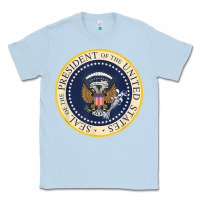 Dusty Blue fake presidential seal Classic Tee - linhVisuals