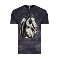 Cloud Black paint horse Vintage Tee - LillyAllenDesigns