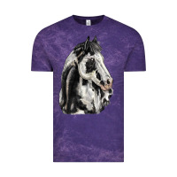Cloud Purple paint horse Vintage Tee - LillyAllenDesigns